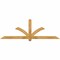 Ekena Millwork Redmond Rough Sawn Timber Gable Bracket, Western Red Cedar, 84"W x 28"H x 2"D x 4"F, 8/12 Pitch GBW084X28X0204RED00RWR - alternate 1